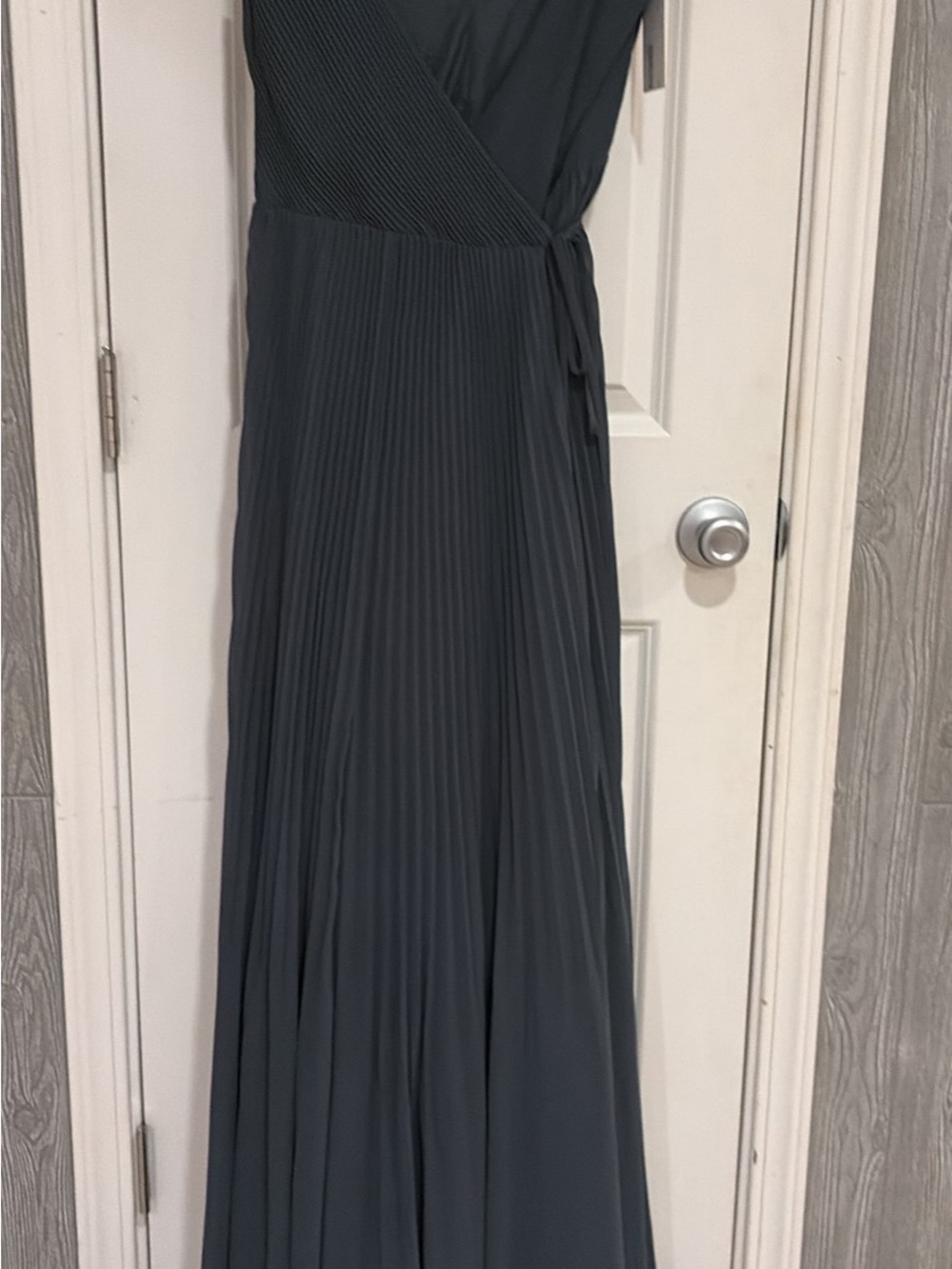 Jenny Yoo Charcoal Gray Pleated Dress - Picture 4 of 5